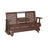 This is the Chestnut Brown colored glider bench on a white background.