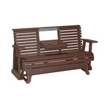 This is the Chestnut Brown colored glider bench on a white background.