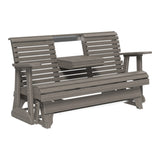 This is the Coastal Gray colored glider bench on a white background.