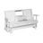 This is the White colored glider bench on a white background.