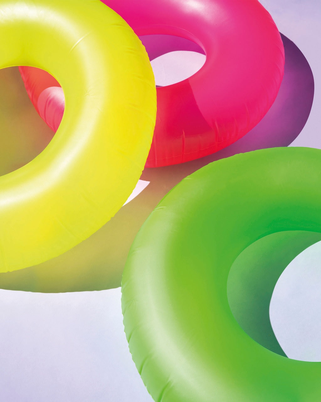 Neon colored inner tubes.