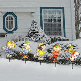 26" Peanuts Skating Christmas Pathway Markers (Set of 5)