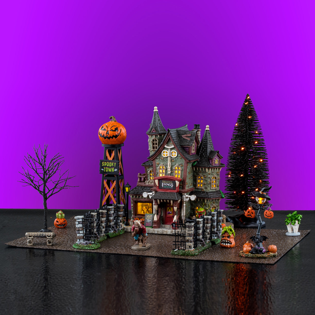 ラブブ　3点セット　ハロウィン　マツケン 2026 Lemax Spooky Town Frightful Fangs Dentistry Set #66704