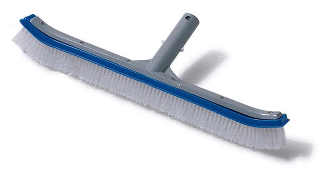 Pool wall brush. Handle is gray and blue. Brush handle not included.