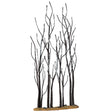 Polyresin village accessory for a Lemax display. Designed to look like a set of bare sycamore trees. The branches are lighted covered in snow.