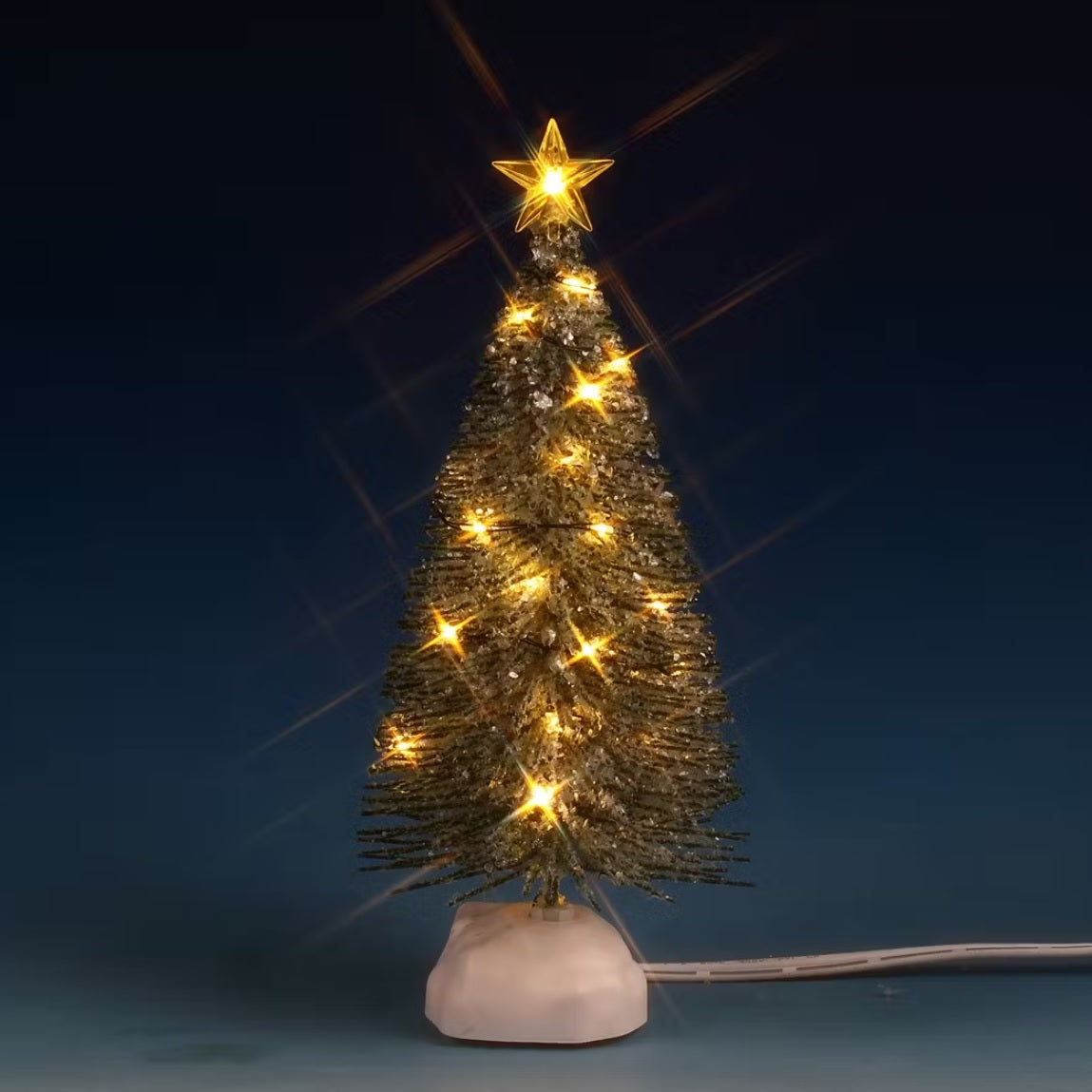 トリクラ、ジェムナイト、電光雪花軸 Lemax Accessory: Clear Lighted Evergreen Tree Medium #74267
