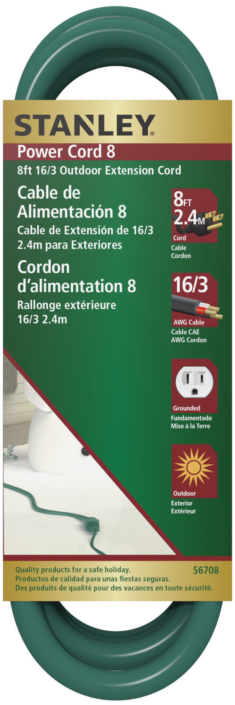 ダイエー グリーン コート LLサイズ　ローリングス Stanley PowerCord 3-Wire Heavy Duty Outdoor Extension Cords