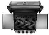 This image shows what this grill looks like from above. The lid of the grill is open so you can see inside the grill.