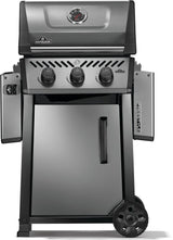 This image shows what this grill looks like when both of the side shelves are down.