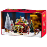 This image shows what the box this Lemax house set comes in.