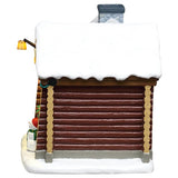 This is a side angle of this log cabin. 