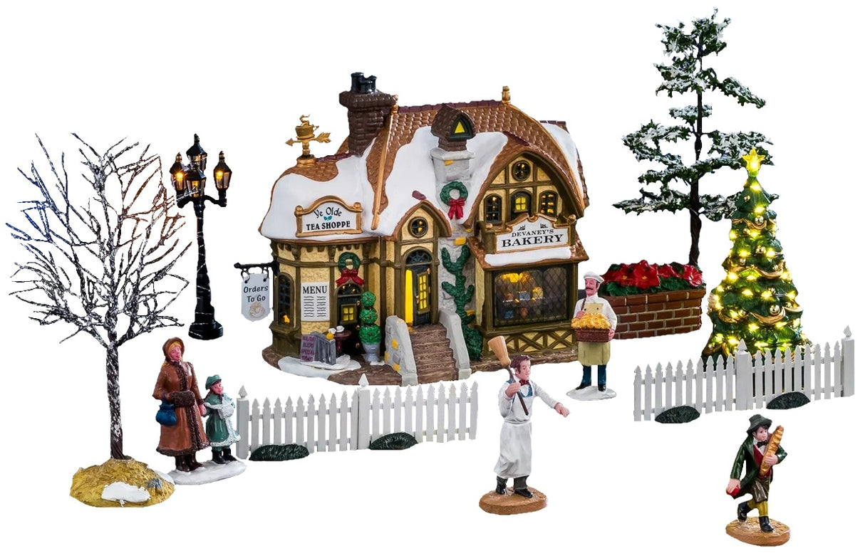 This image shows what this Lemax house set looks like on a white background.