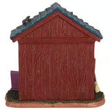 This image shows what the back of this piece looks like. It was designed to look like it was made of real wood.