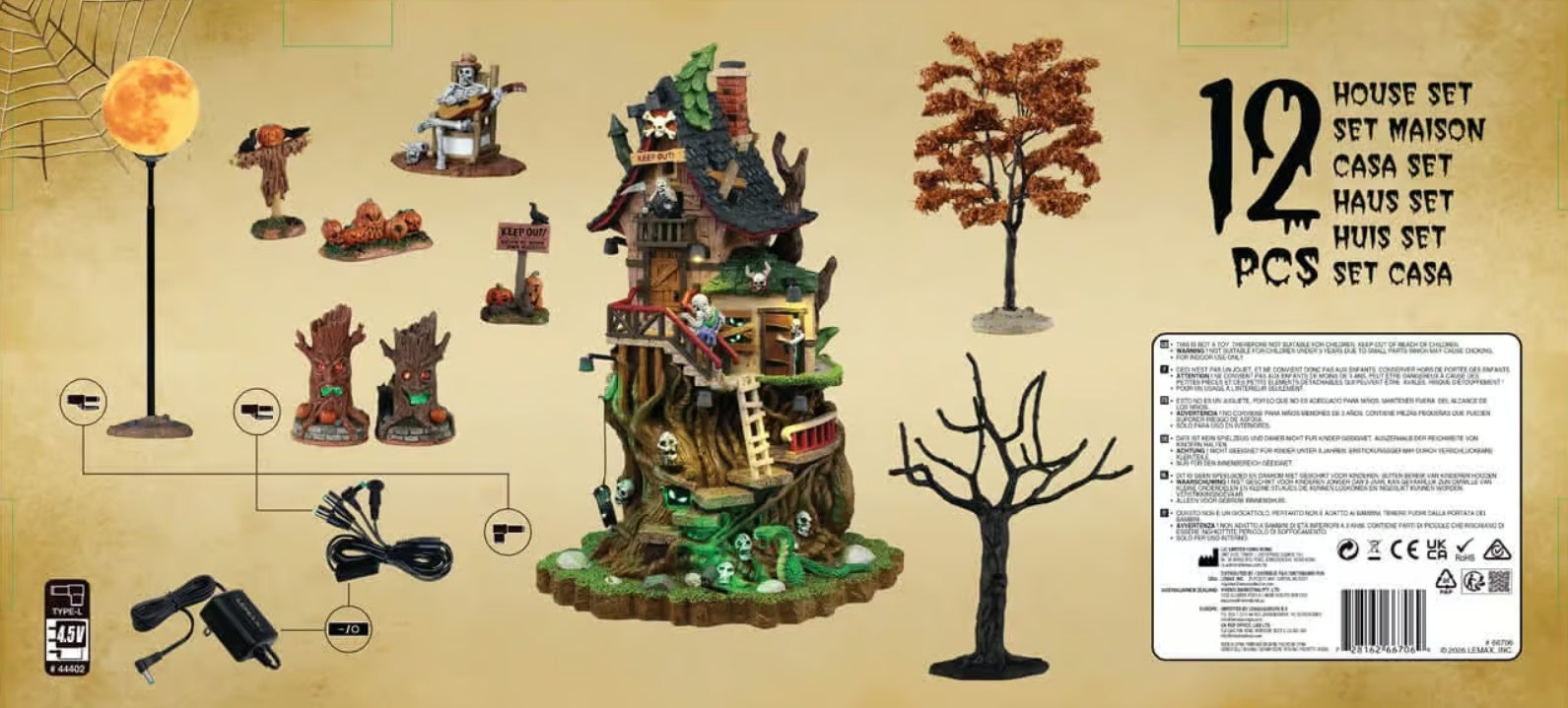 Lemax Spooky Town Petrified Forest Tree House Set #66706