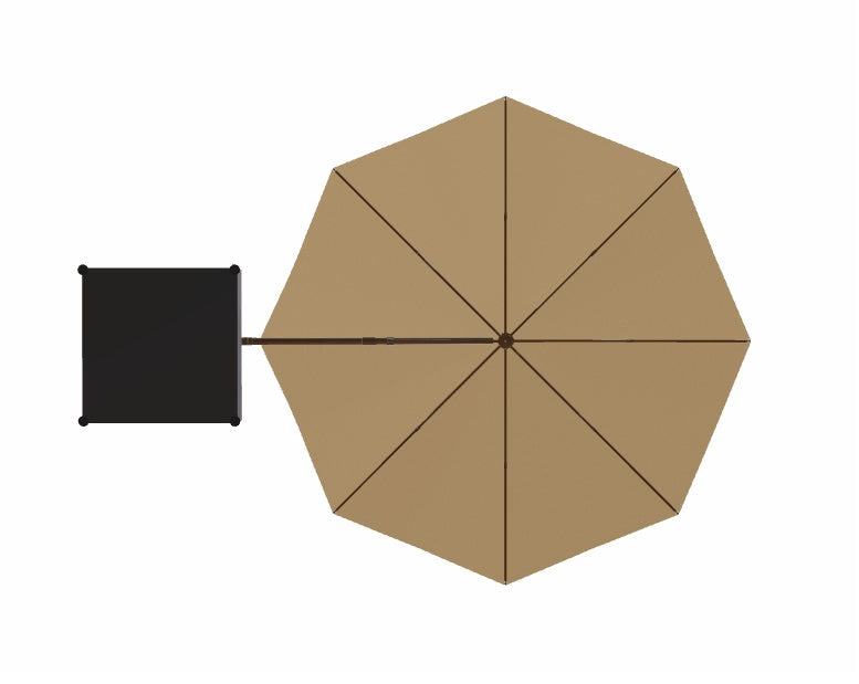 This image shows what the umbrella looks like from underneath.