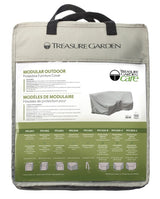 This image shows the packaging that this Treasure Garden furniture cover comes in.