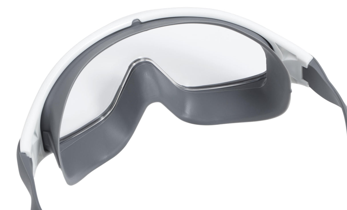 This image shows the inside of the mask on a white background. The eyecups are gray.