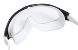 This image shows the inside of the mask on a white background. The eyecups are white.