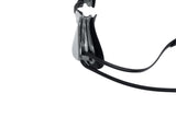 This image shows how thick the eyecups are on these goggles. This is the black option on a white background.
