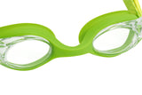 This is an up close view of the lime green eyecups on these goggles.