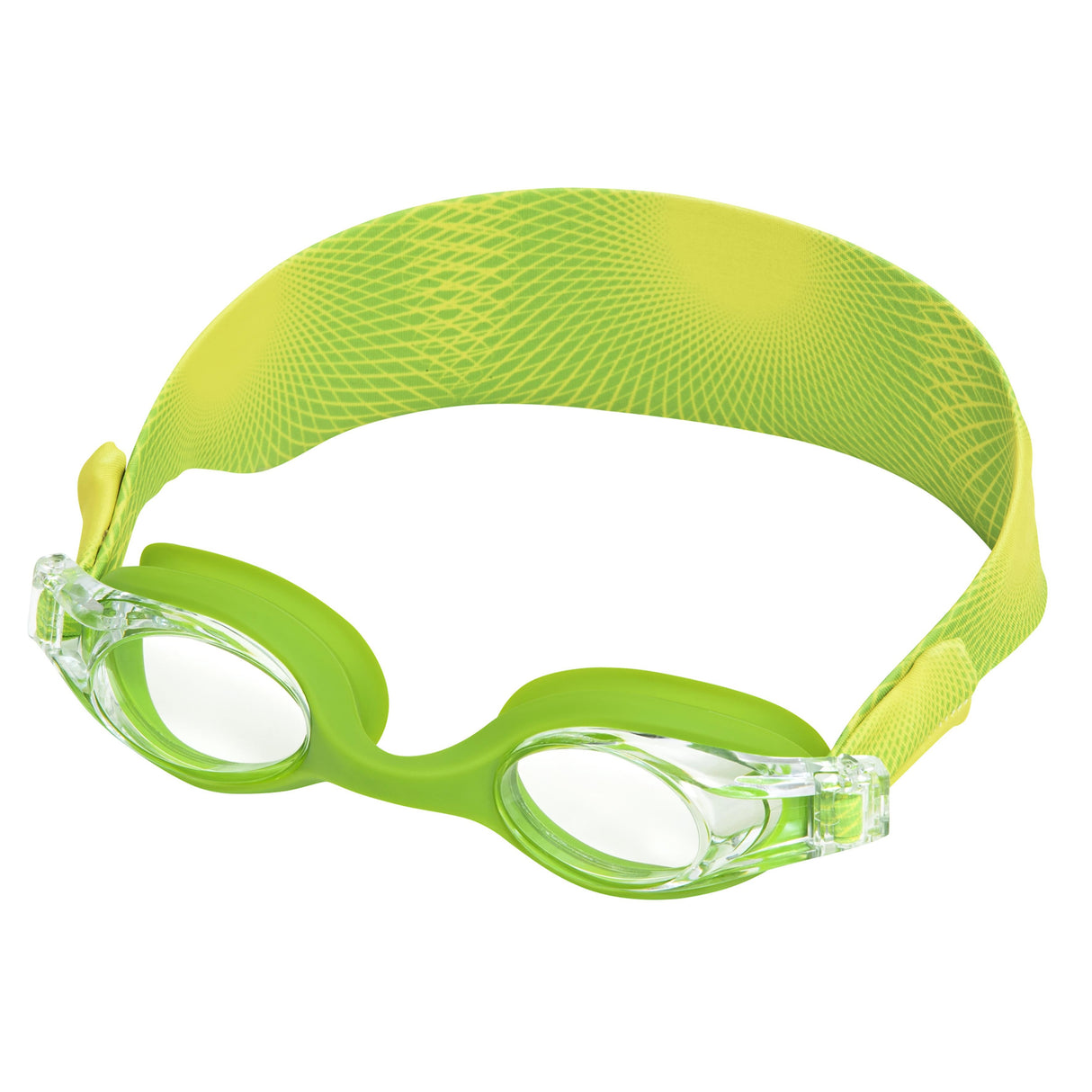 This image shows the lime green and yellow goggles on a white background.