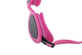 This image shows how thick the eyecups are on the neon pink goggles.