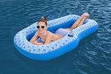 This is a lifestyle image showing a girl inside the float in the water.