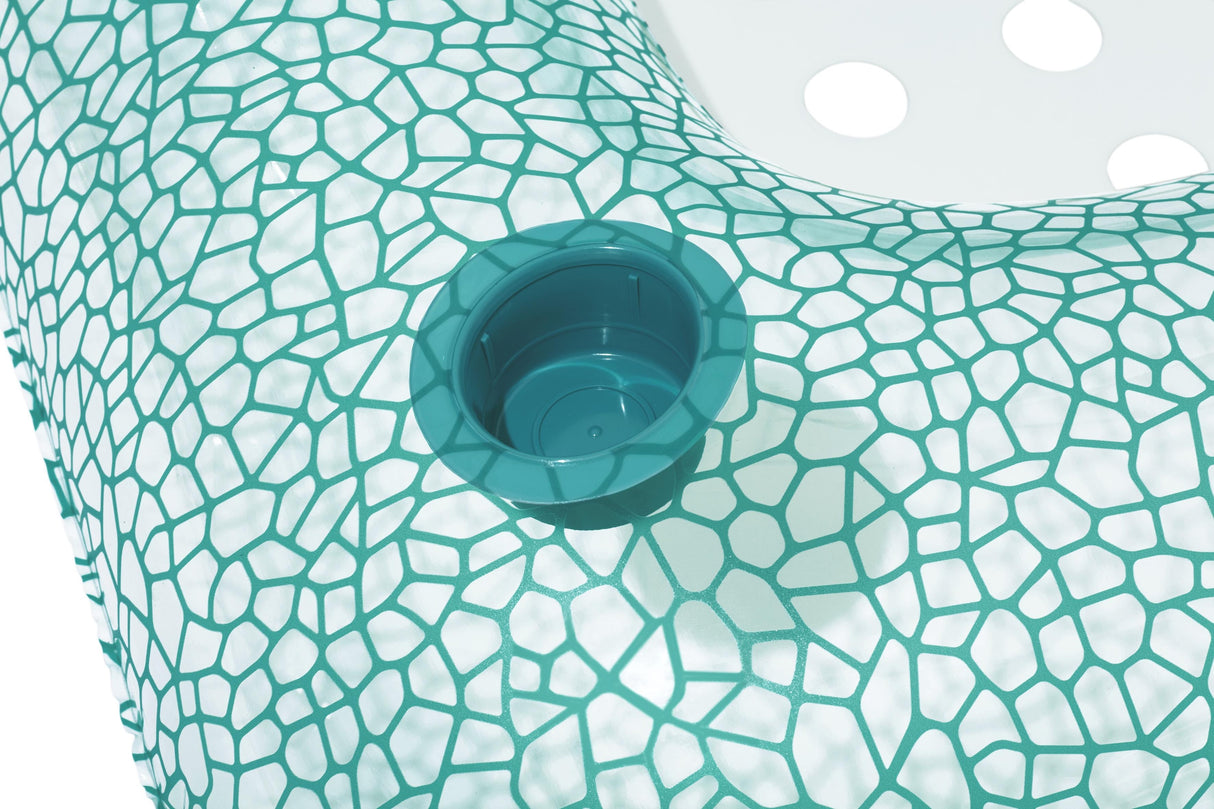 This is an up close view of the cupholder.