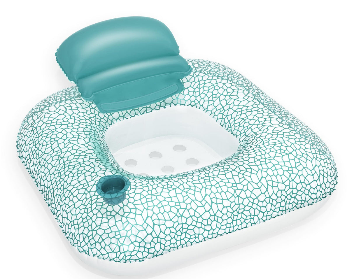 This image shows the inflatable pool chair on a white background.