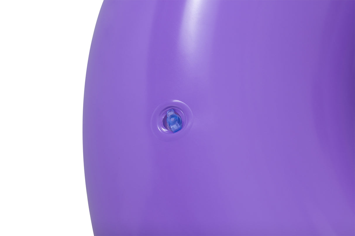 This is an up close view of the air valve used to inflate/deflate the inner tube.