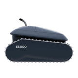 This image shows what this robotic pool cleaner looks like from the side on a white background.