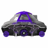 This image shows the robotic pool cleaner on a white background from a different angle.