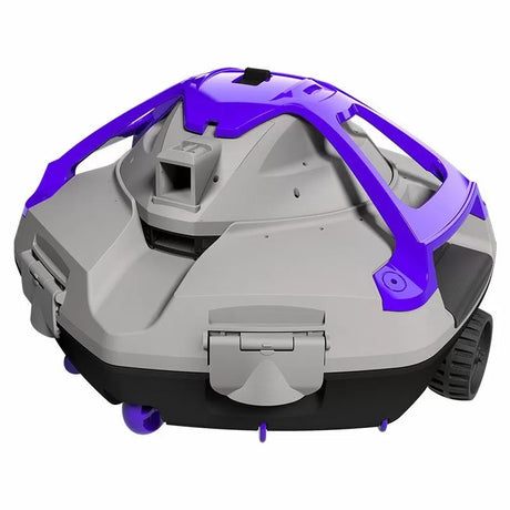 This image shows the robotic pool cleaner on a white background.