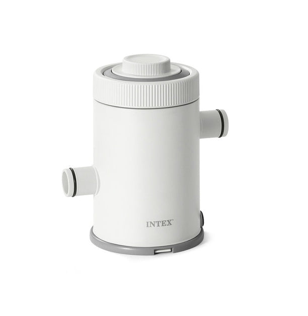 This image shows the Intex cartridge filter pump on a white background.