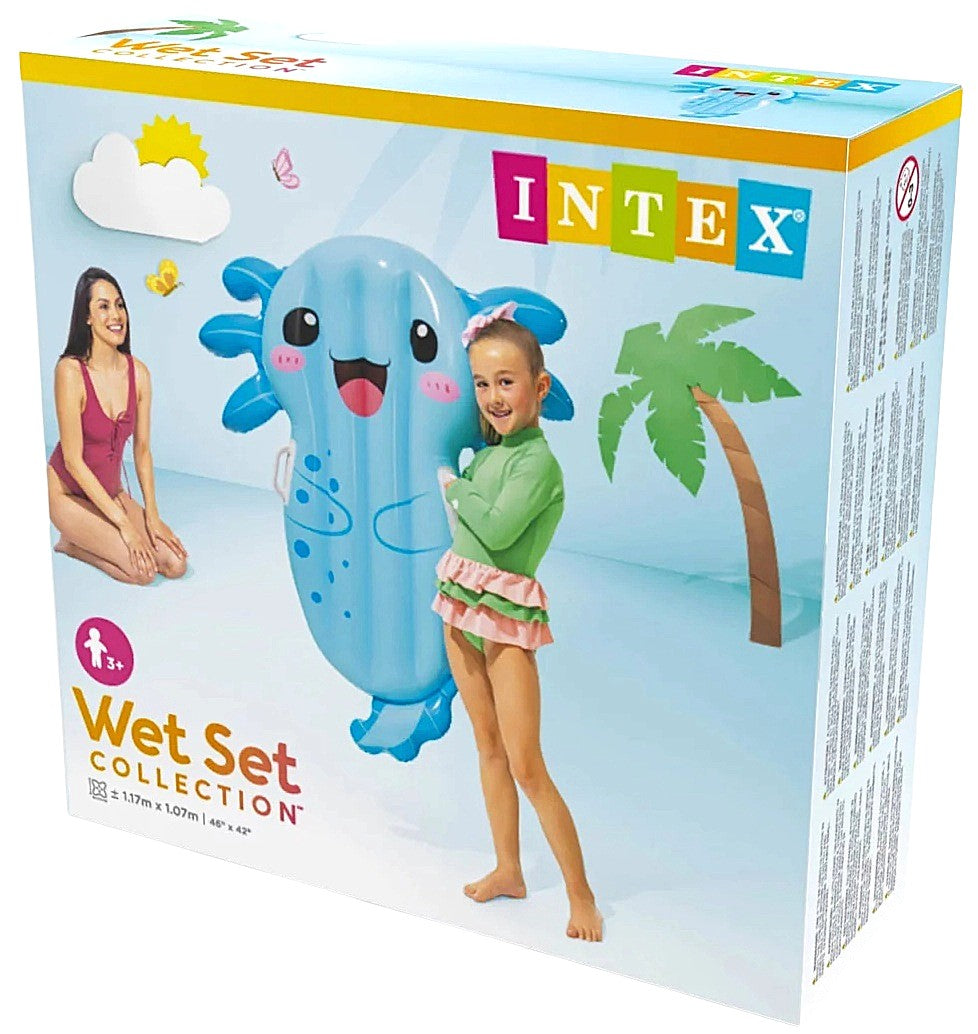 This image shows the box that this pool float comes in.