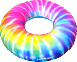 This image shows the swim ring on a white background. Colors are: Red, Orange, Yellow, Green, Blue Purple, Hot Pink and White.