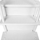 This image shows the treads on the pool steps.