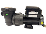 This image shows a different angle of the pool pump on a white background.