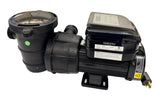 This image shows a different angle of the pool pump on a white background.