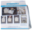 This shows the packaging for the HydroTools Pool Step Weight from Swimline. It reads "Three anchors required for 36 inch step."