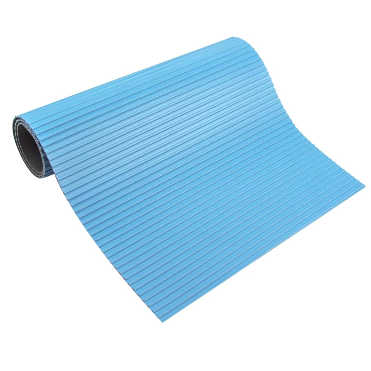 This image shows the light blue colored pool ladder mat on a white background.