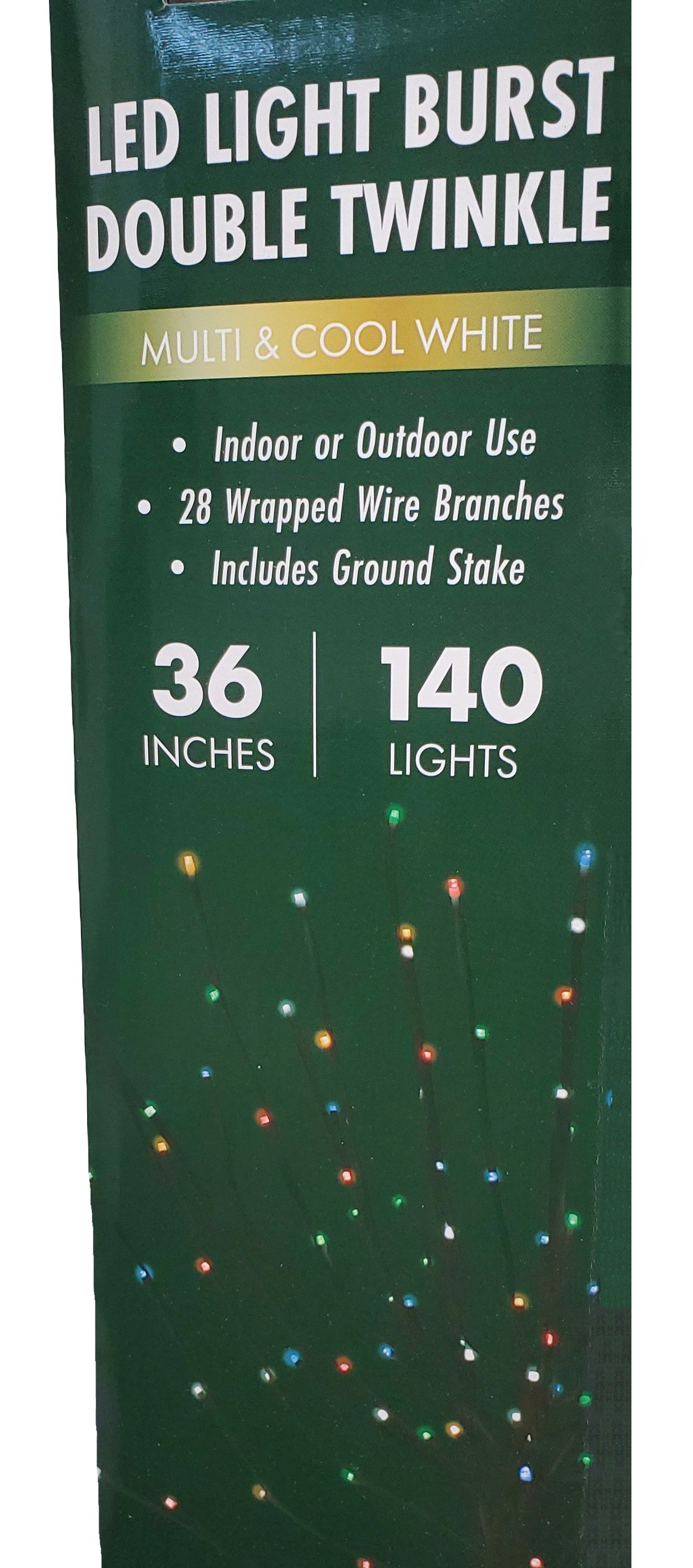 Double Twinkle Light Burst Ground Stake | Outdoor LED Decorations