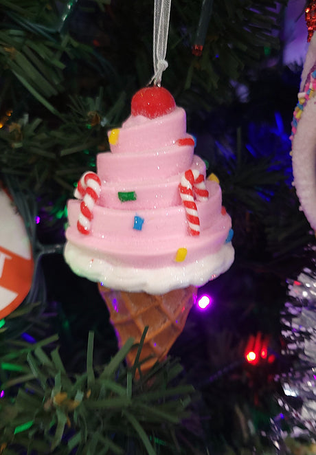 4.5" Ice Cream Cone Ornament