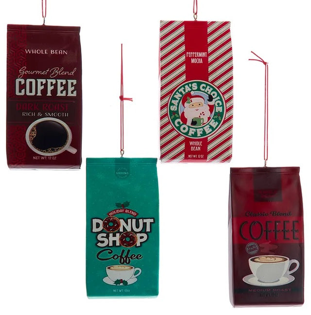 This image shows all four different options available for this ornament.