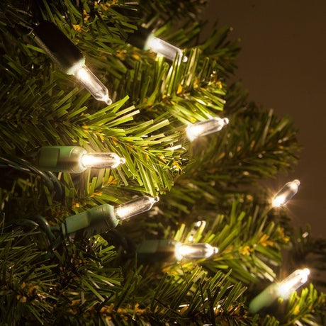 This is a lifestyle image showing the warm white T5 lights on a tree.