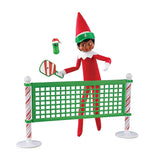 This image shows a Scout Elf playing pickleball on a white background.