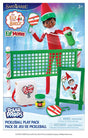 This image shows the packaging that this pickleball elf set comes in. It reads "Santaverse. The Elf on the Shelf Elf Mates. Polar Props Pickleball Play Pack."