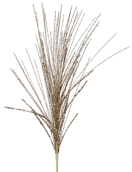 This is an image of a pick spray designed to look like twisted, metallic branches in a champagne gold color.