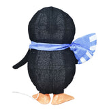 This image shows the back of this 3D penguin sculpture.