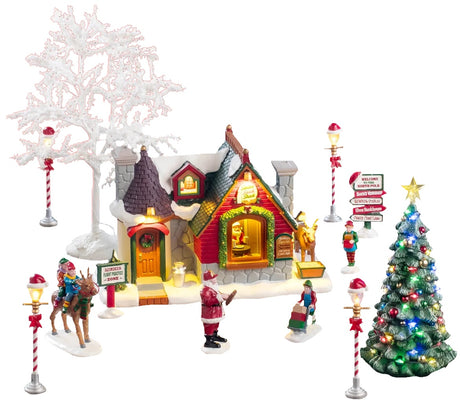 This image shows what this Lemax house set looks like on a white background.